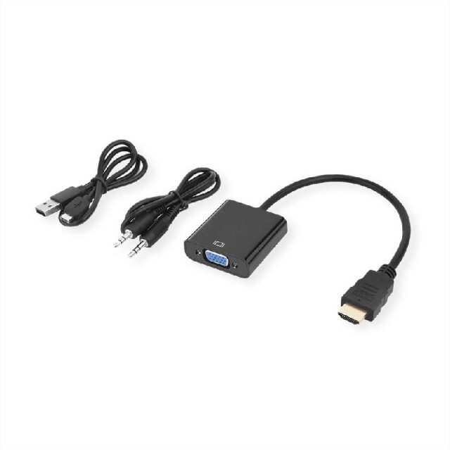 Kablovi, adapteri i punjači - ROTRONIC STANDARD CABLEADAPTER HDMI-VGA M/F W/AUDIO W/POWER CORD - Avalon ltd